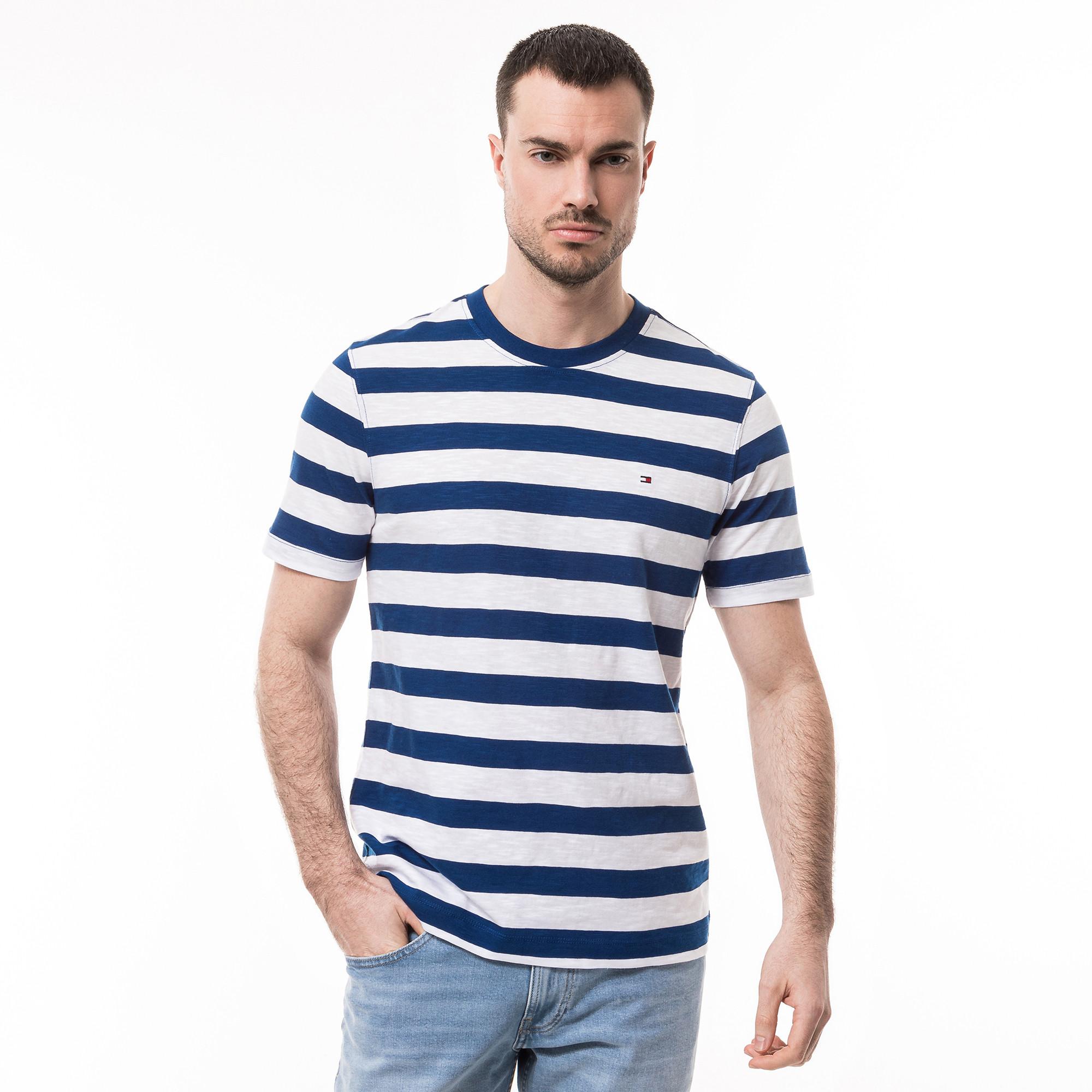 TOMMY HILFIGER SLUB COTTON STRIPE TEE T-shirt 