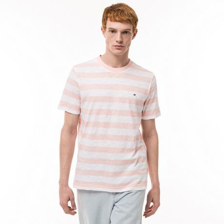 TOMMY HILFIGER SLUB COTTON STRIPE TEE T-Shirt 