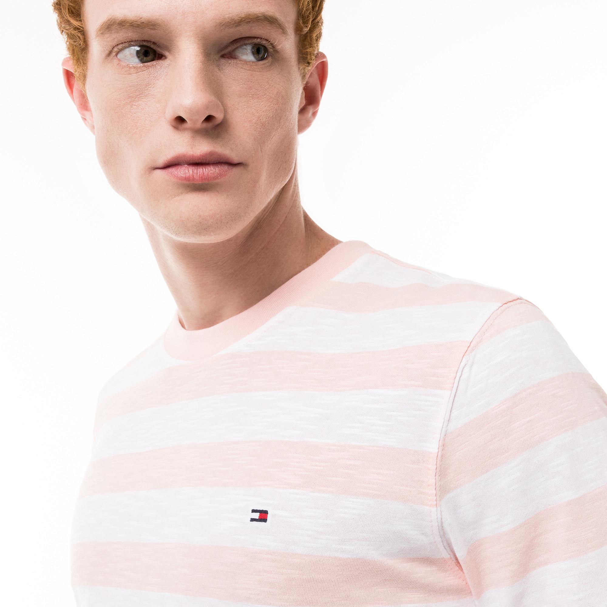 TOMMY HILFIGER SLUB COTTON STRIPE TEE T-shirt 