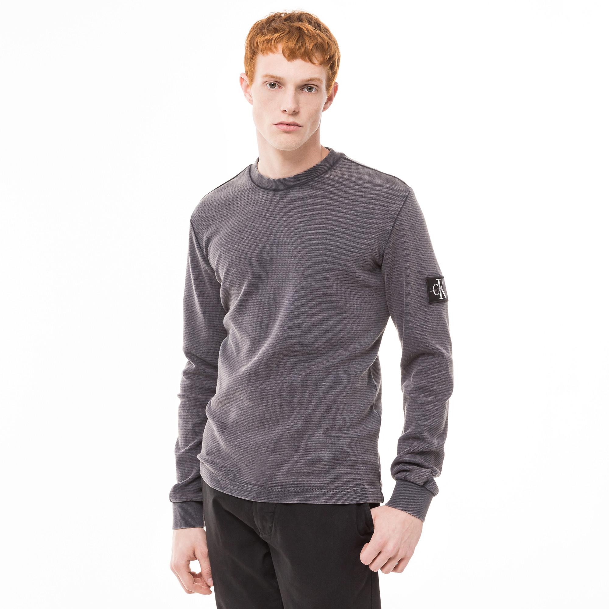 Image of T-shirt, Langarm Herren Anthrazit L