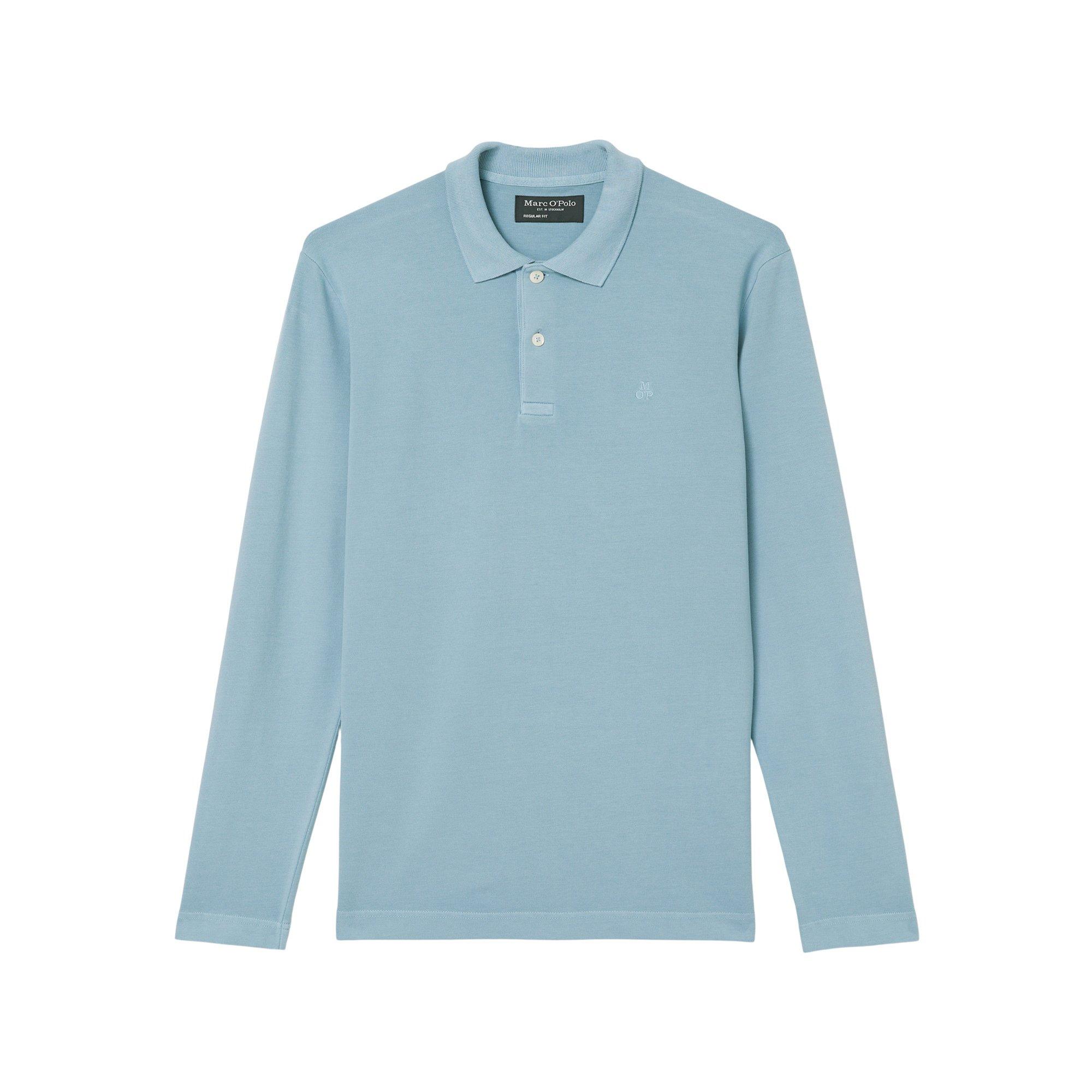 Image of Poloshirt, Langarm Herren Hellblau XL