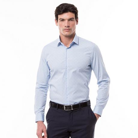 CALVIN KLEIN Hemden POPLIN LEAF PRINT SLIM SHIRT Camicia, maniche lunghe, slim fit 