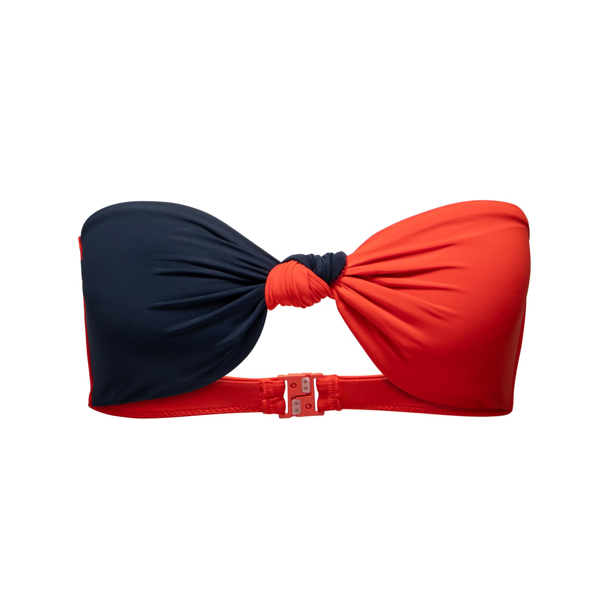 Image of Bikini Oberteil, Bandeau Damen Zweifarbig XS