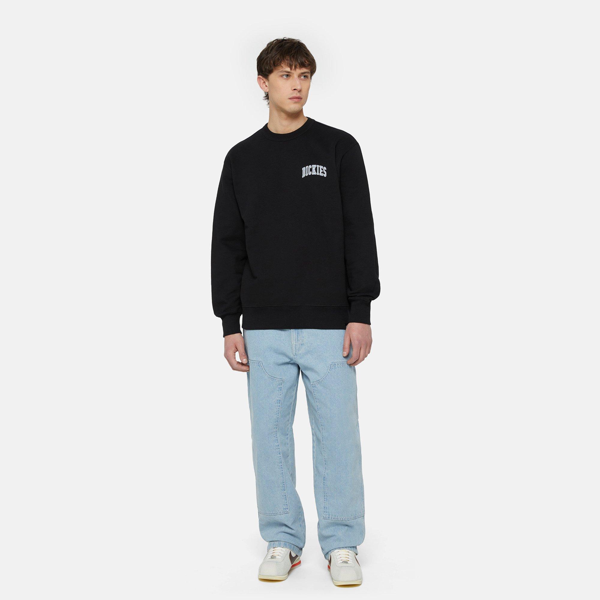 Dickies AITKIN CHEST SWEATSHIRT  BLK/CORONET BLE T-Shirt 