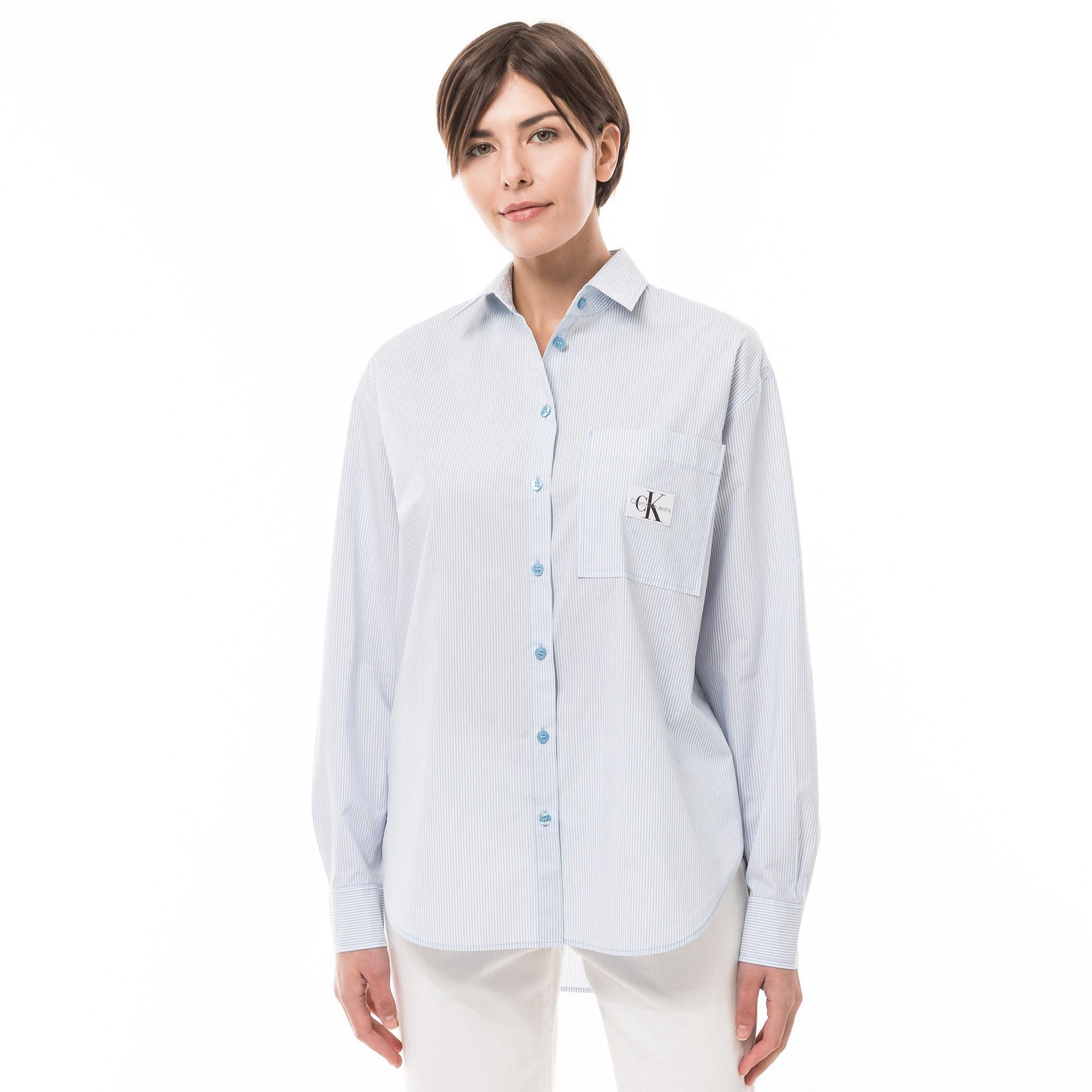 Image of Bluse Damen Blau L