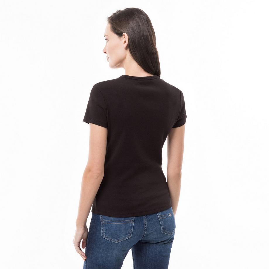 TOMMY JEANS Geripptes Kurzarm T-Shirt  