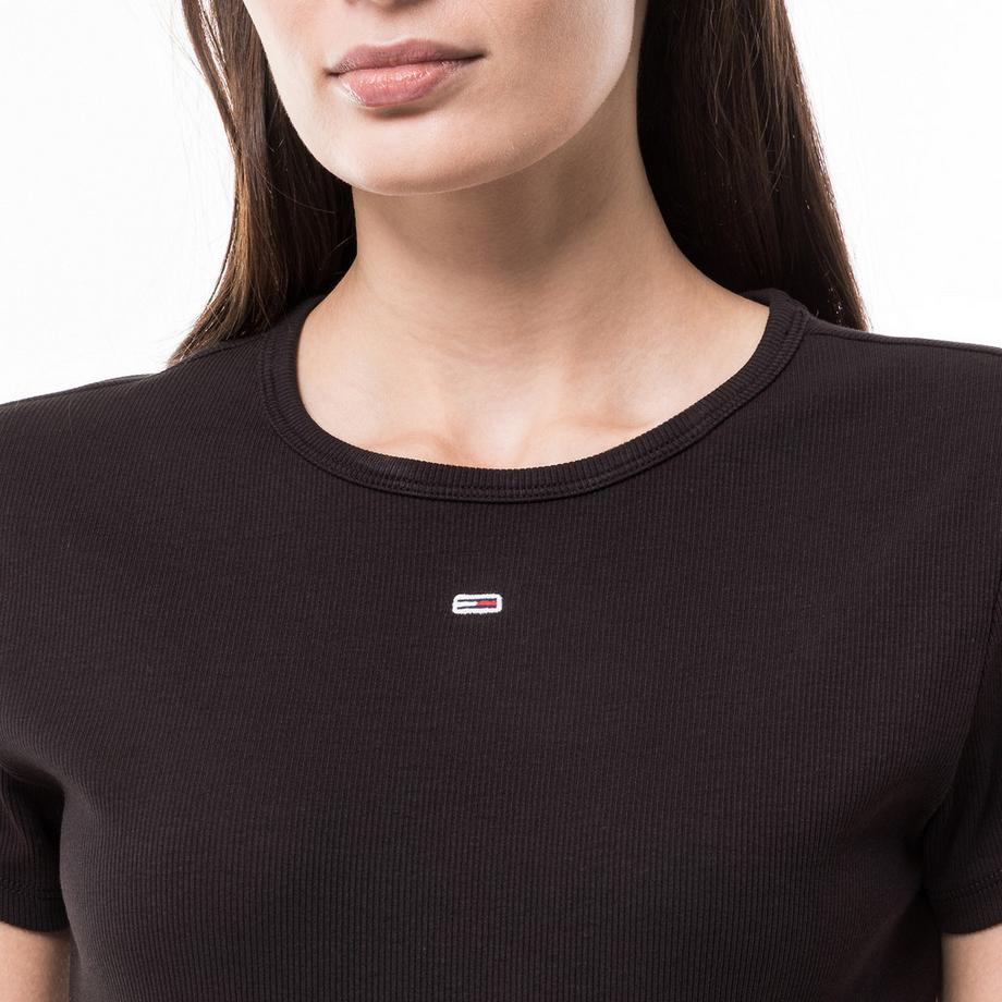 TOMMY JEANS Geripptes Kurzarm T-Shirt  