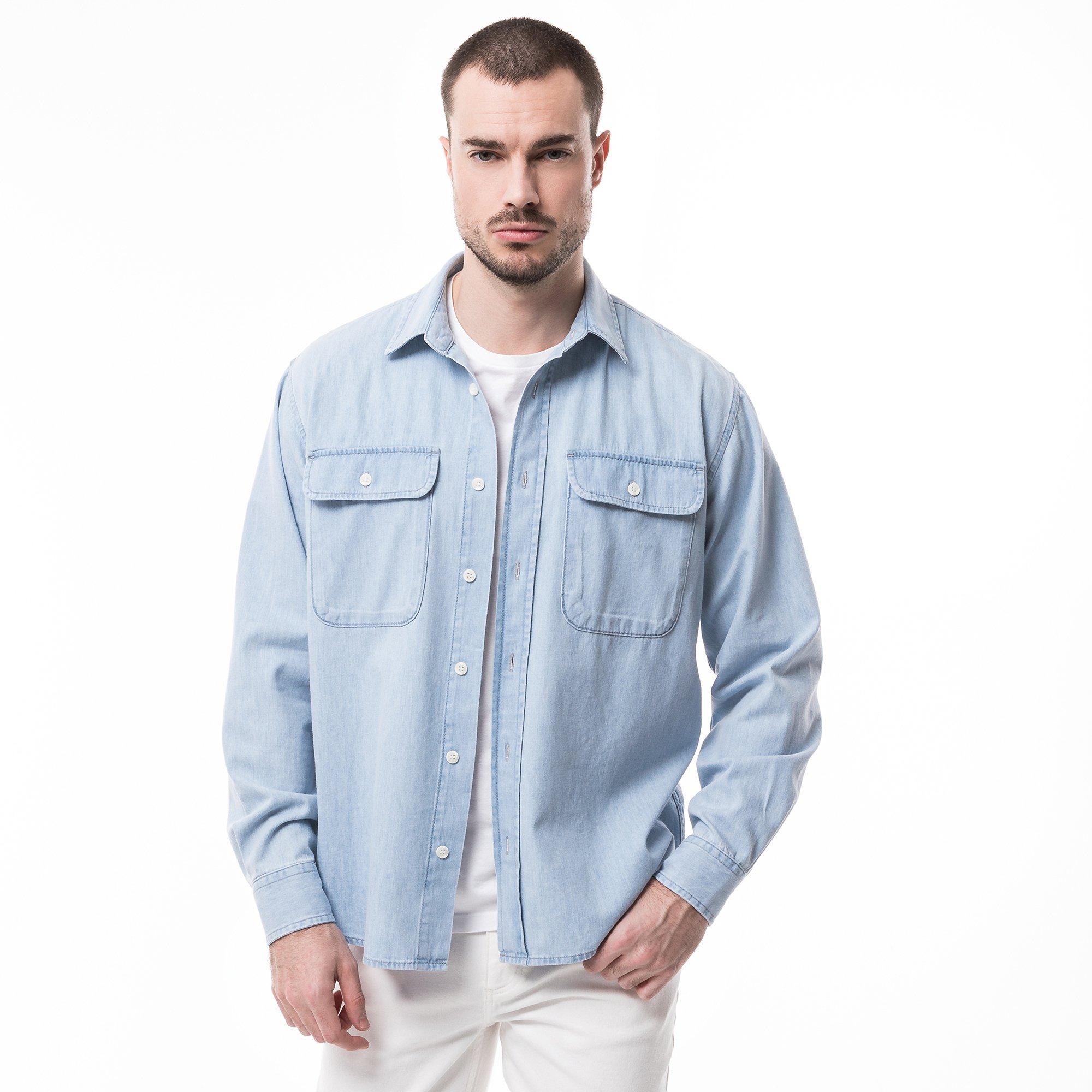 Manor Man  Chemise en jeans 