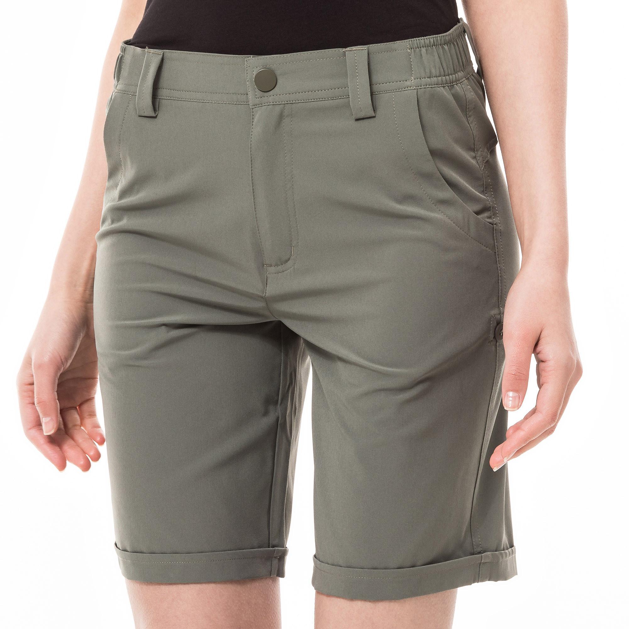 Image of Kurze Trekkinghose Unisex Dunkelgrün L