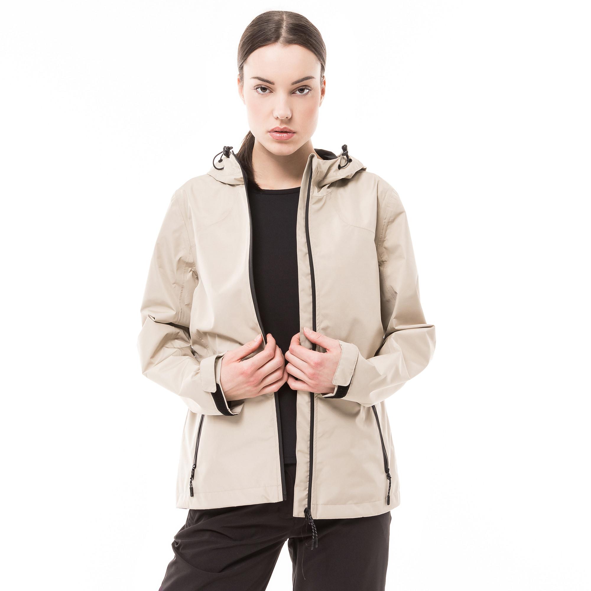 Image of Regenjacke Mit Kapuze Damen Beige S