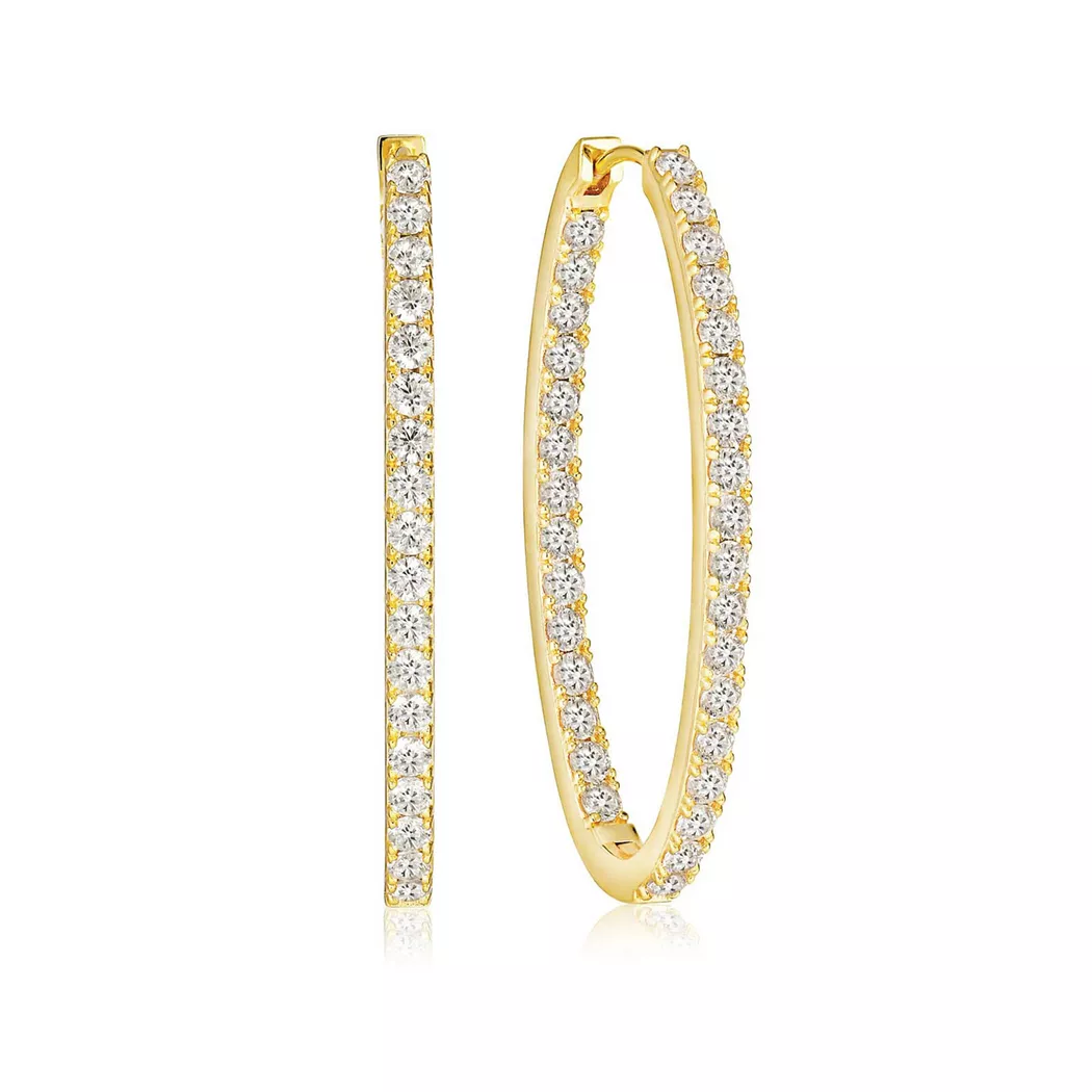 Sif Jakobs - Ohrringe, Ellisse Medio, 40mm, Gold