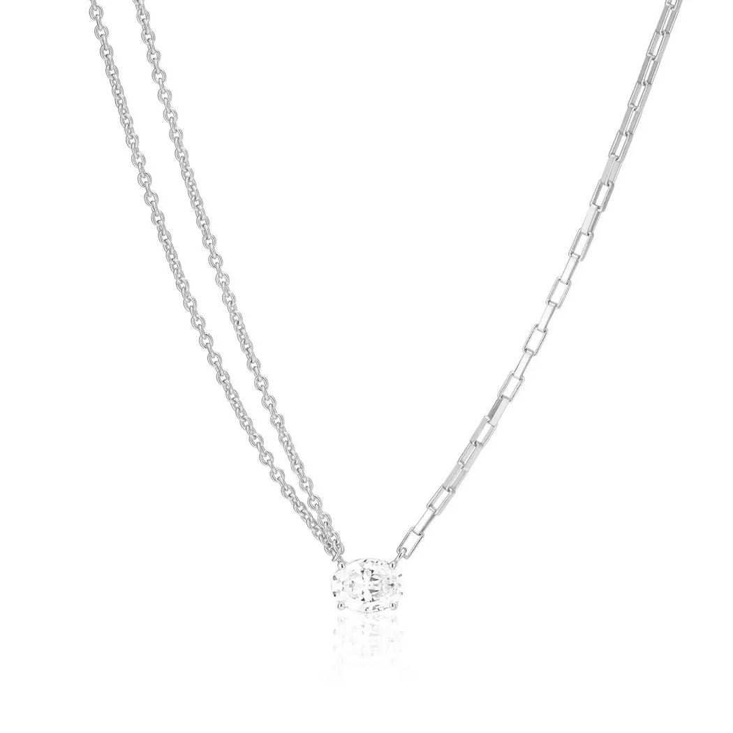 Sif Jakobs - Halskette, Ellisse Uno, 45cm, Silber