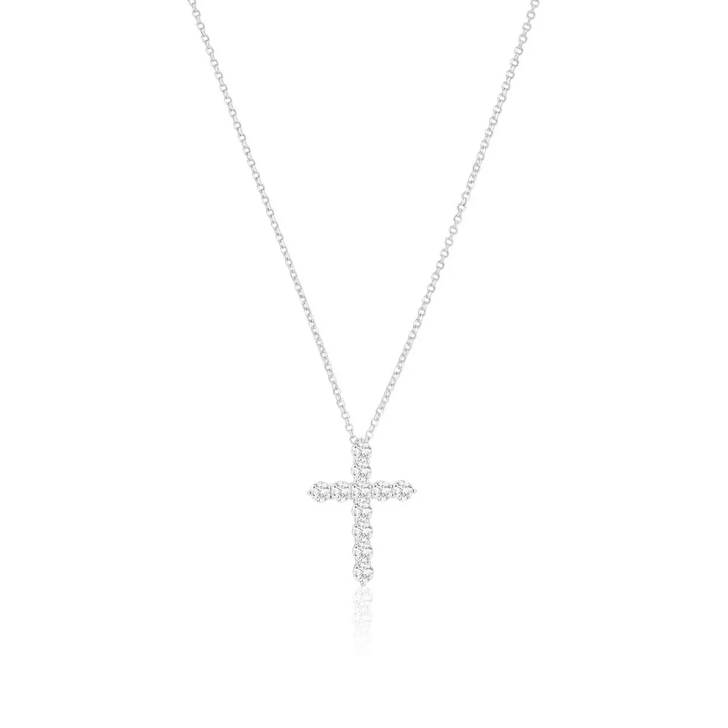 Sif Jakobs - Halskette, Belluno Croce, 45cm, Silber