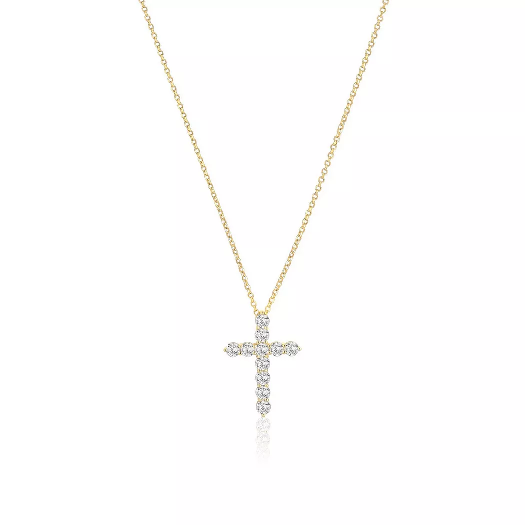 Sif Jakobs - Halskette, Belluno Croce, 45cm, Gold