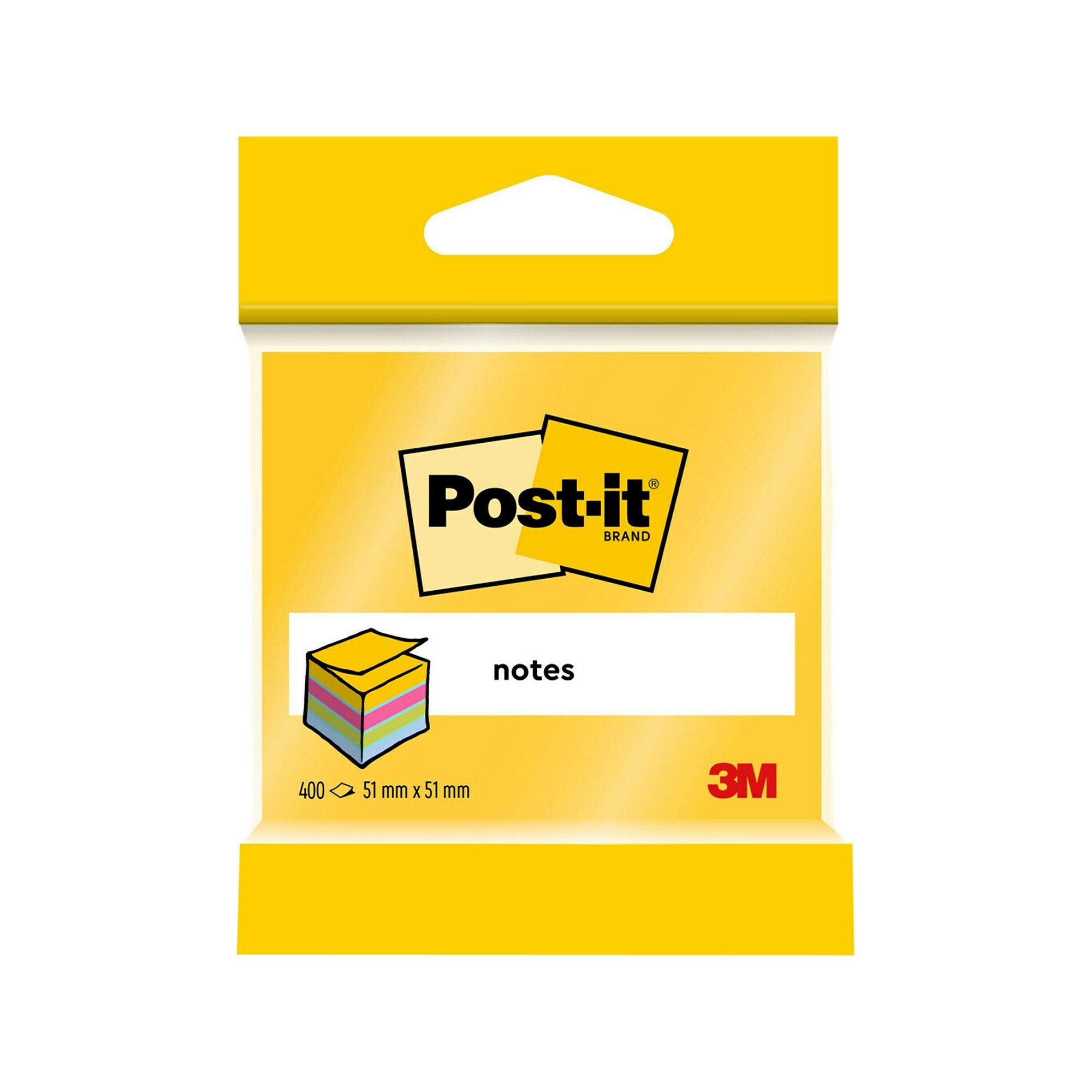 Post it Cube pense-bête 450 feuilles Notes Mini 