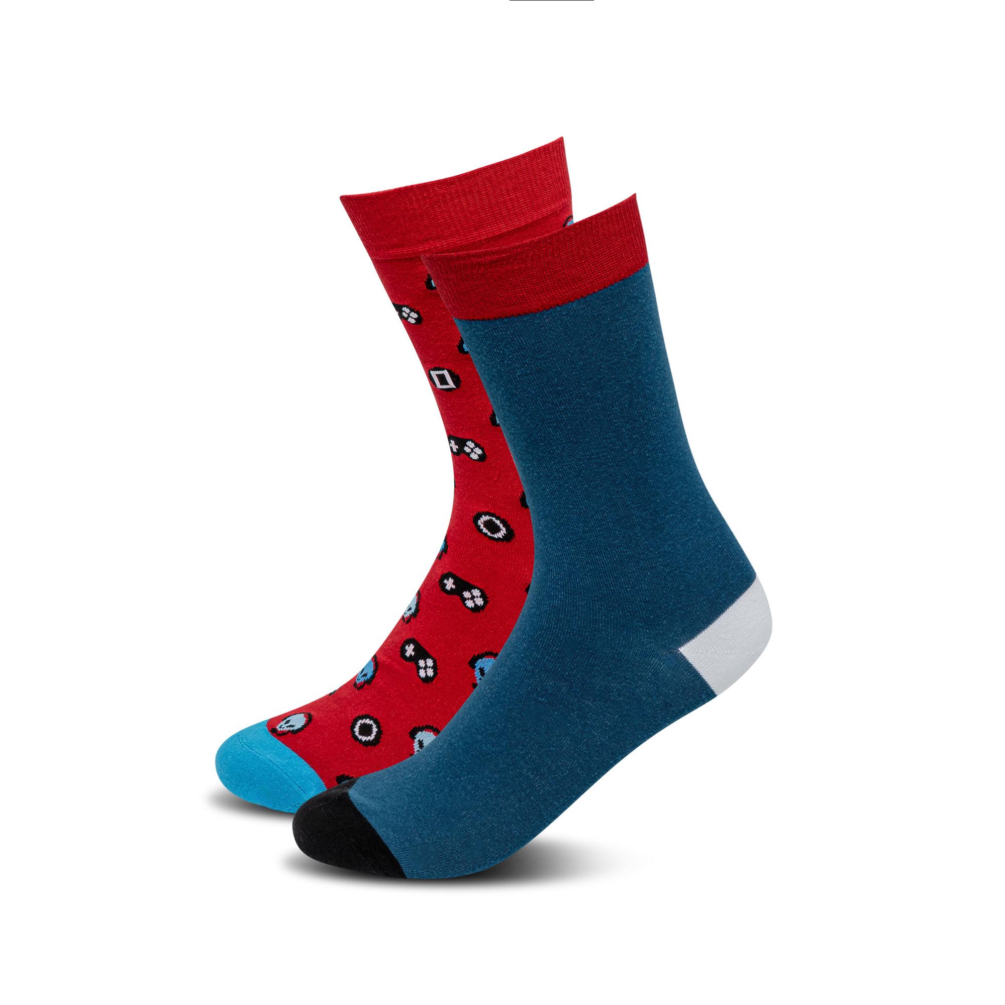 Image of Wadenlange Socken Herren Dunkelrot 41/46