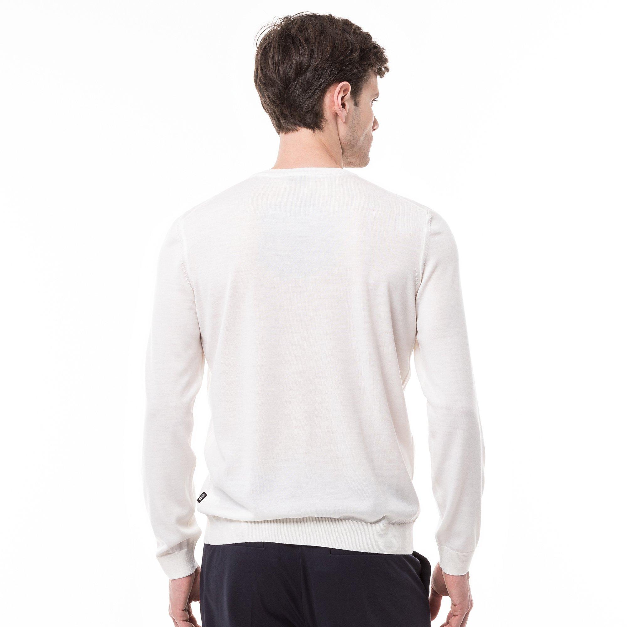 BOSS BLACK LENO-P Slim Fit Pull Col Rond  