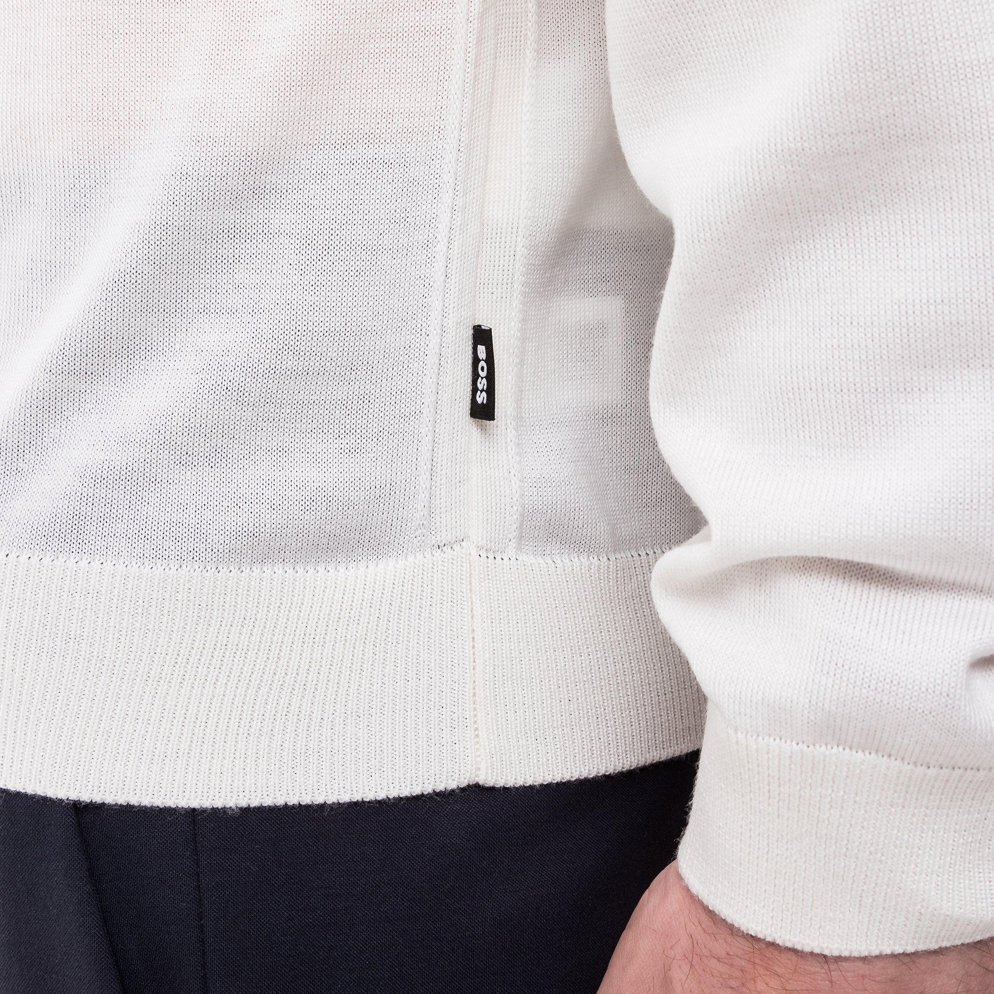 BOSS BLACK LENO-P Slim Fit Pull Col Rond  