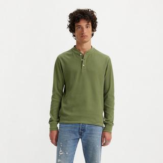 Levi's® LS THERMAL 3 BTTN HENLEY GREENS T-shirt, manches longues 