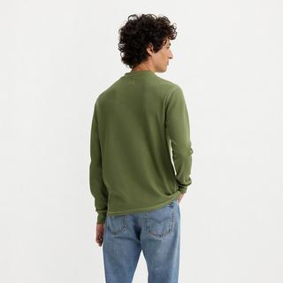 Levi's® LS THERMAL 3 BTTN HENLEY GREENS T-shirt, maniche lunghe 