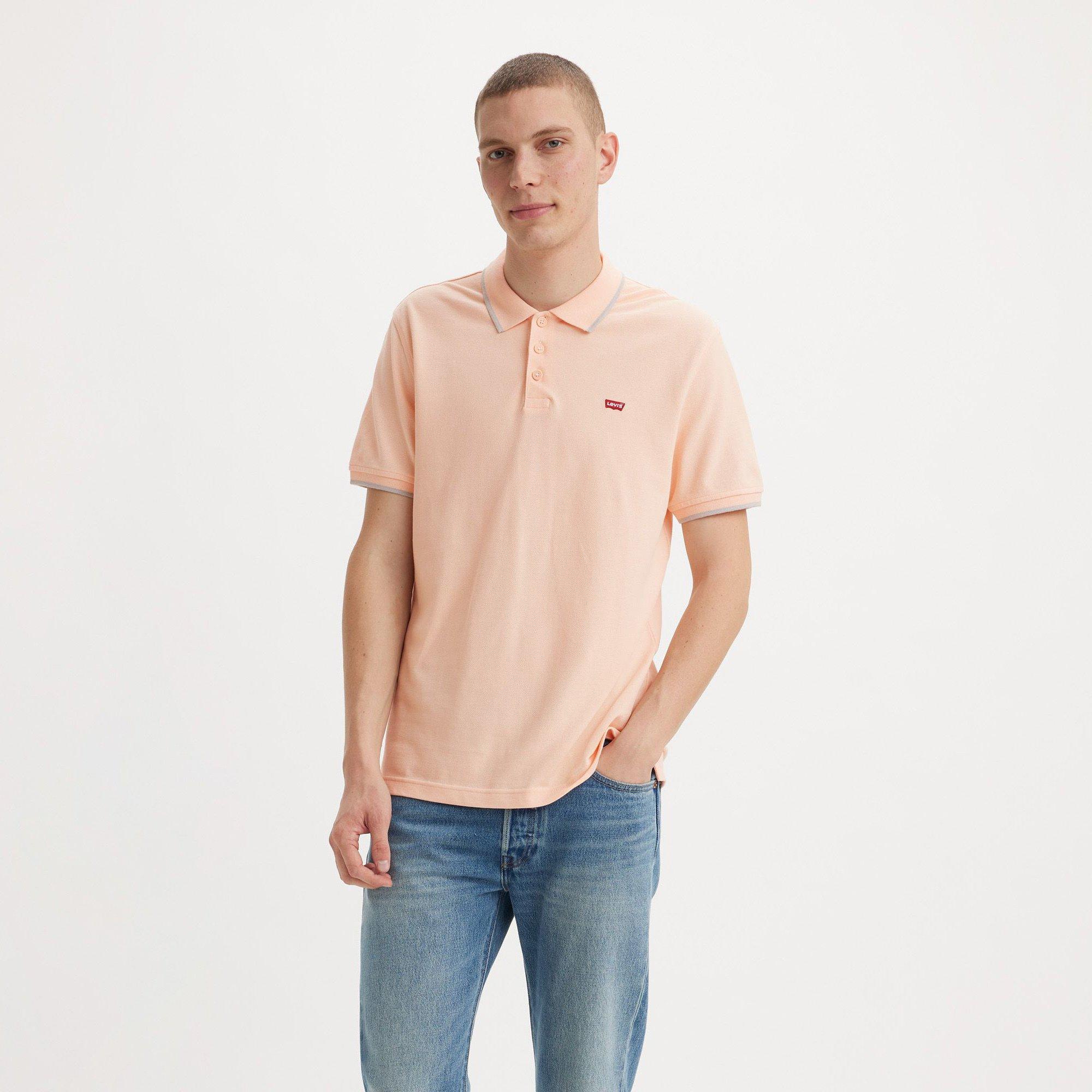Image of Poloshirt, Kurzarm Herren Pfirsich L