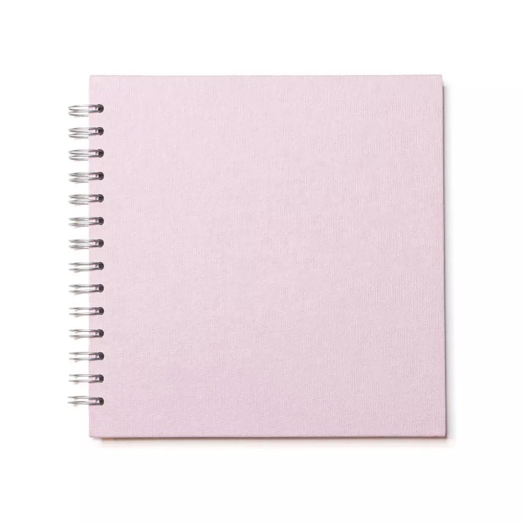 EIBERT - Kreativbuch mit Leineneinband, 20 x 20 cm, Puderrosa