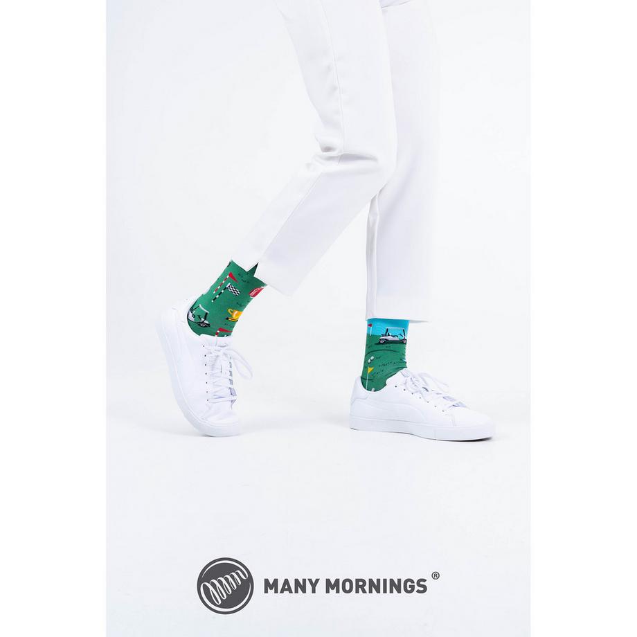 Many Mornings GOLF COURSE Wadenlange Socken  