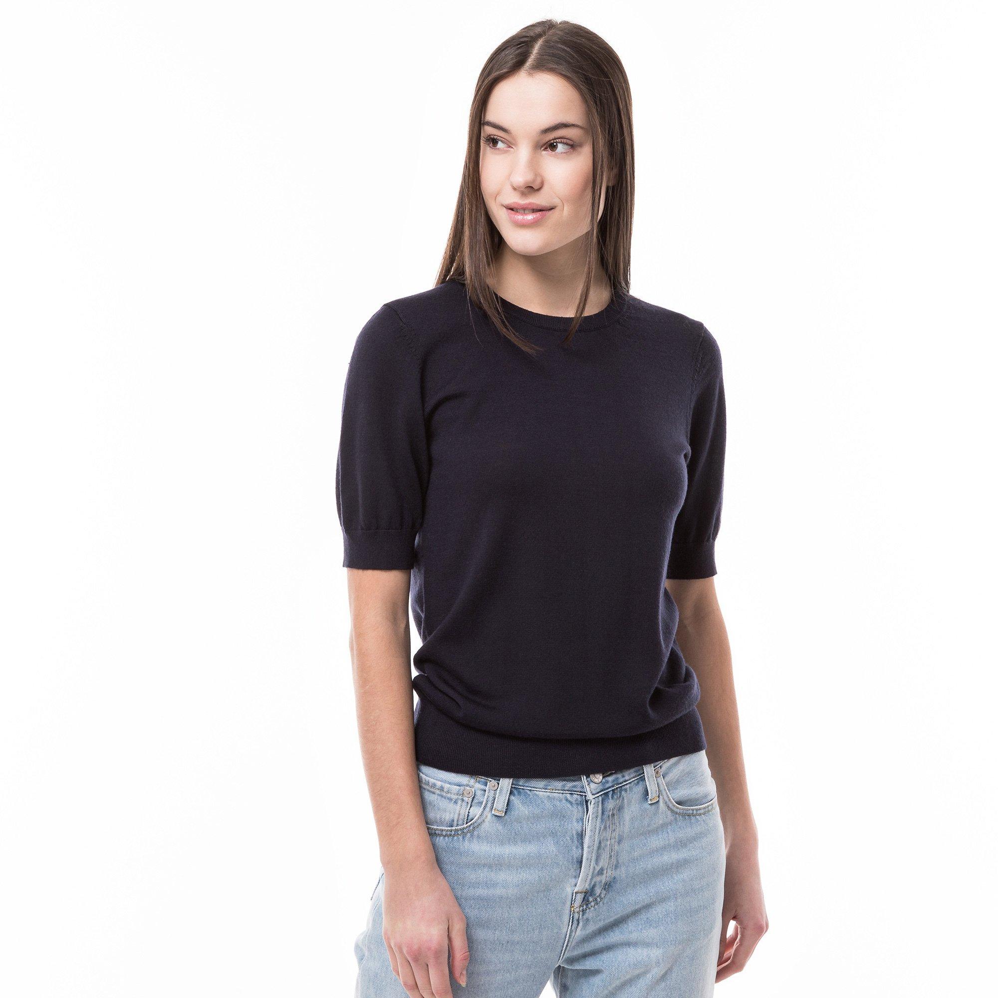 Image of Pullover, Rundhals, Kurzarm Damen Marine XS