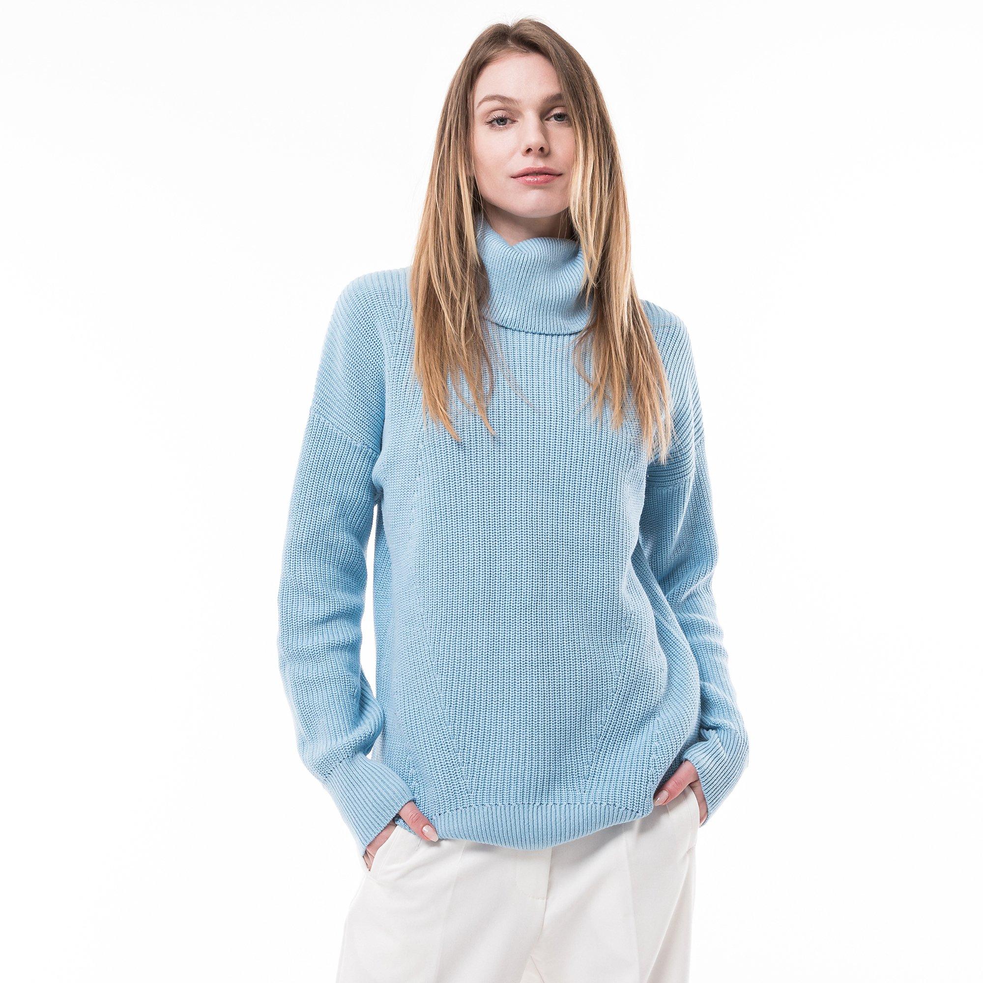 Image of Pullover, Rollkragen Damen Himmelblau XS