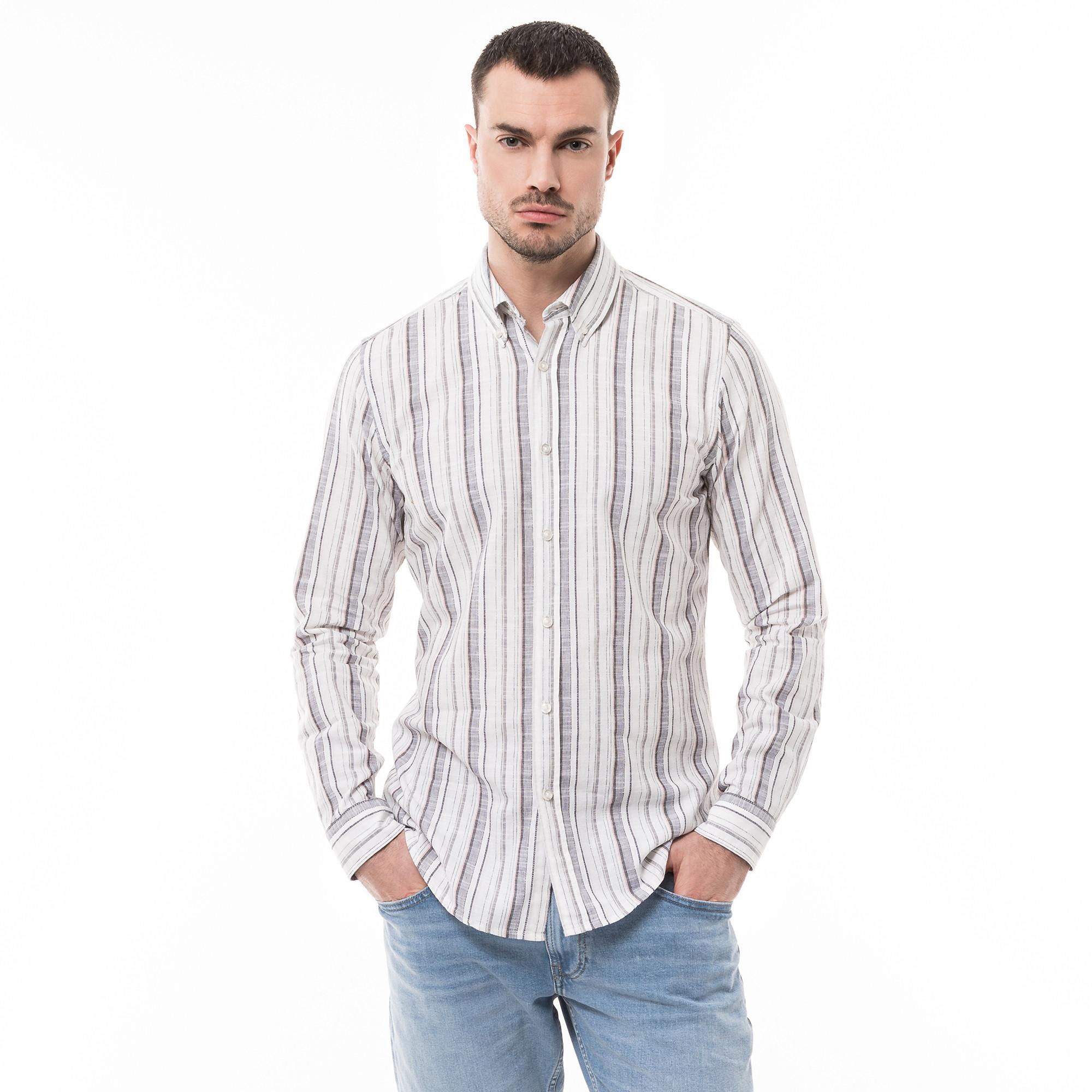 Image of Hemd, Langarm Herren Nature L