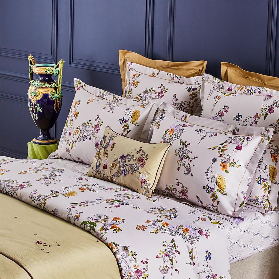 Yves Delorme Romances Housse de couette florale  