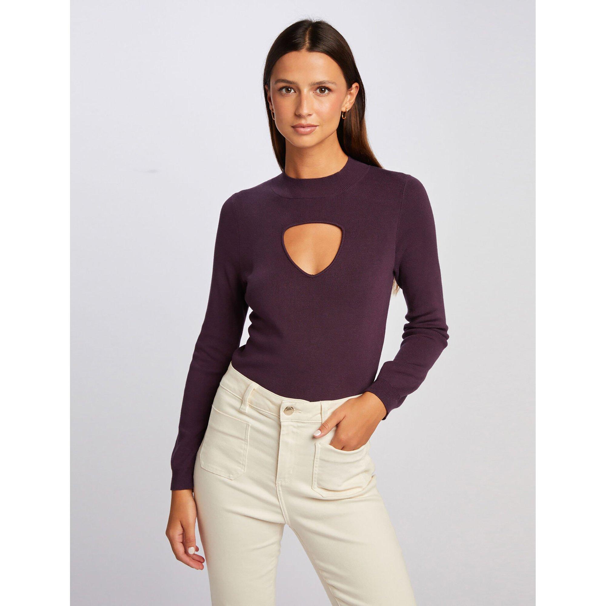 Image of Pullover Damen Pflaume L