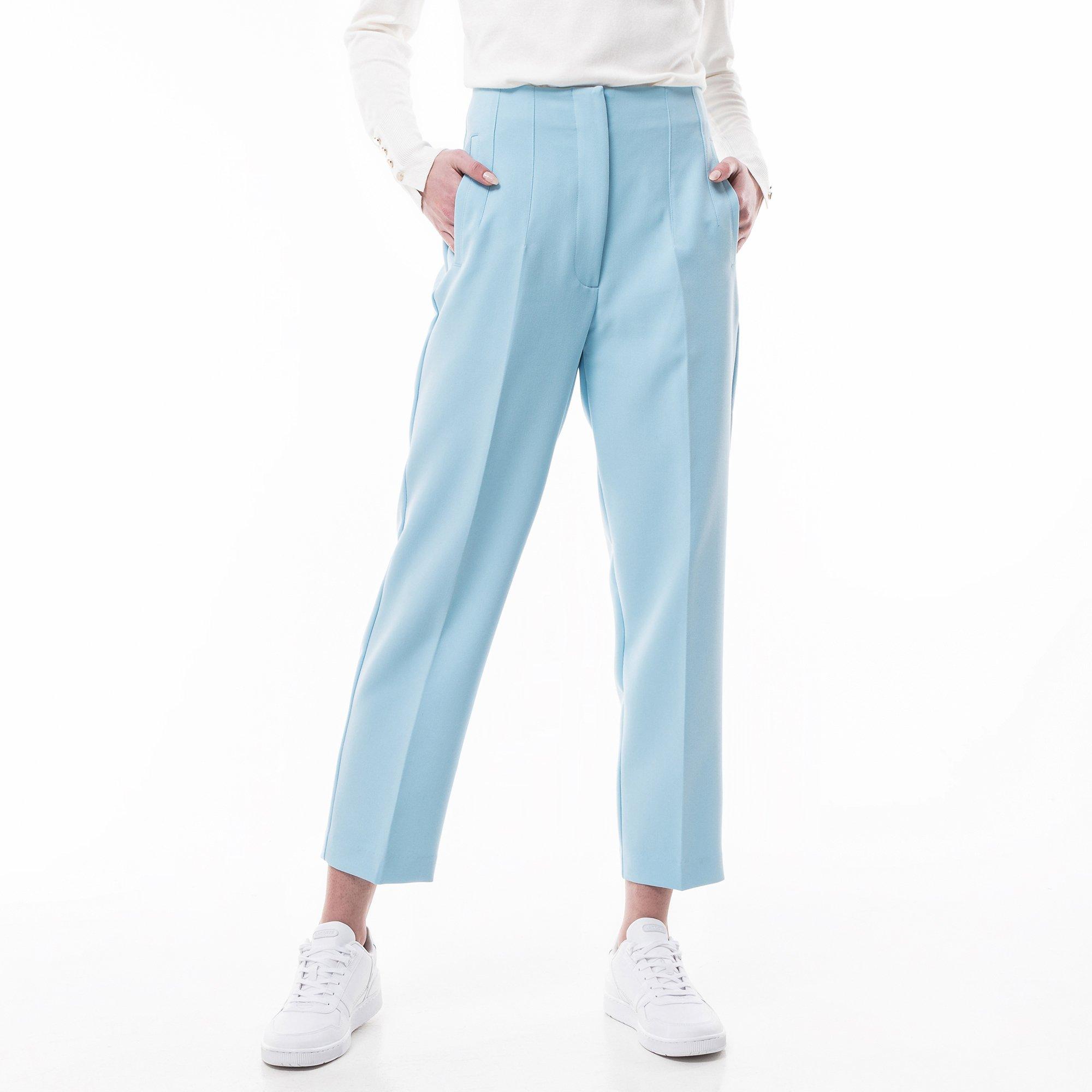 Image of Hose, Slim Fit, 7/8-länge Damen Himmelblau 34