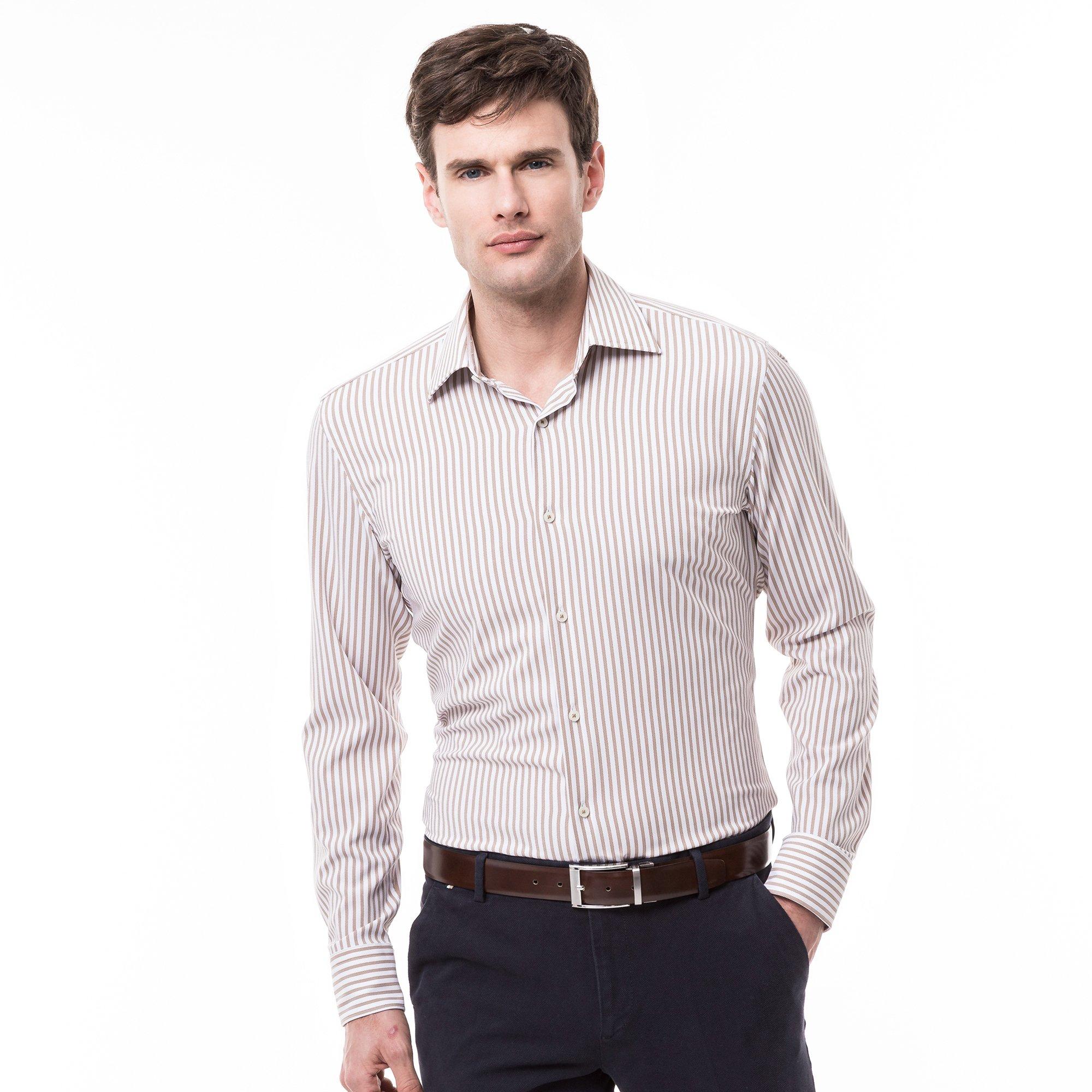 Image of Hemd, Langarm Herren Beige 38