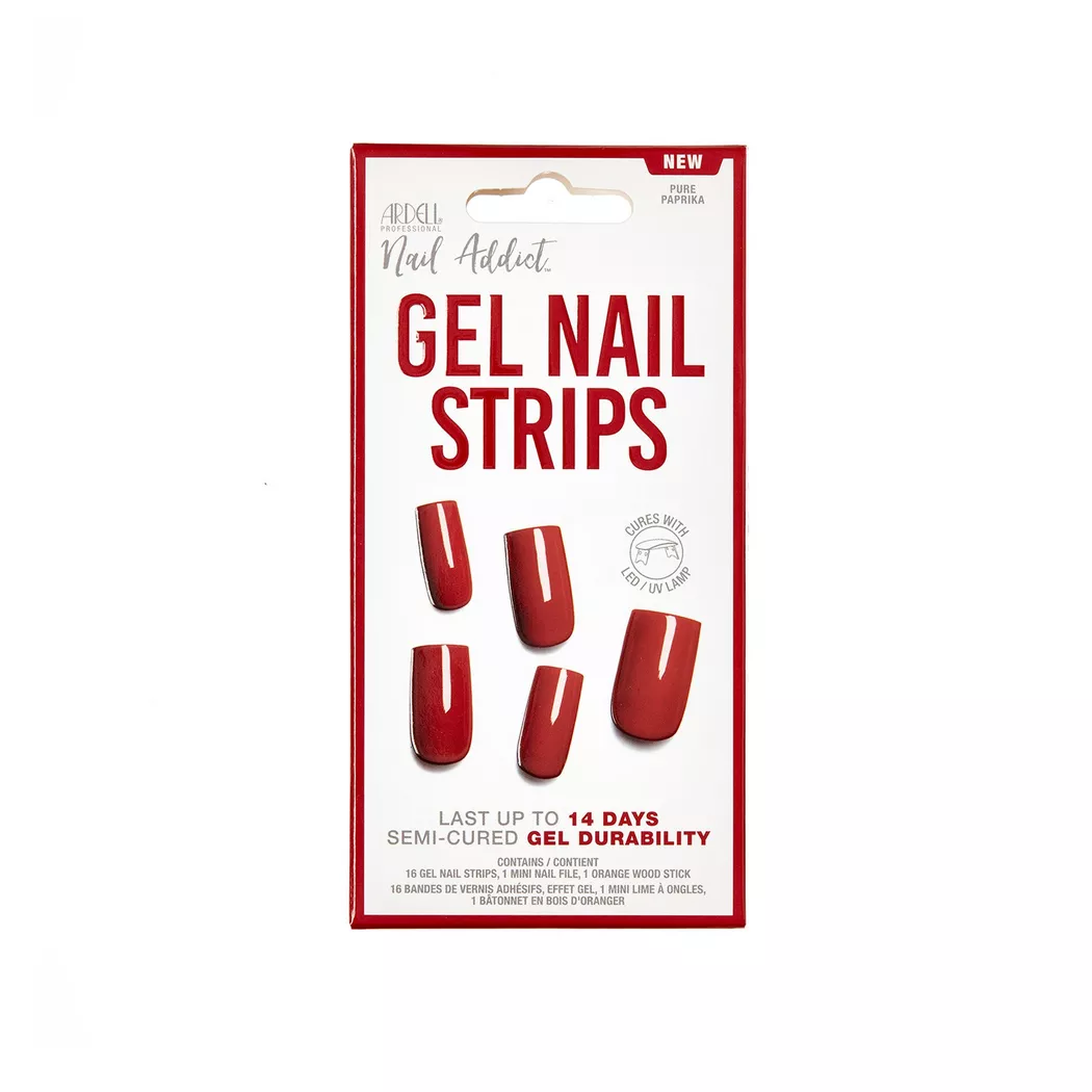 Ardell - Gel Nail Strips Pure Paprika, Rot