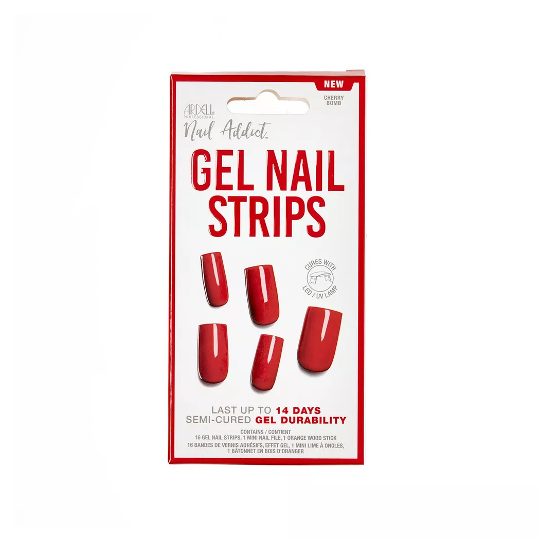 Ardell - Gel Nail Strips Cherry Bomb, Rosa
