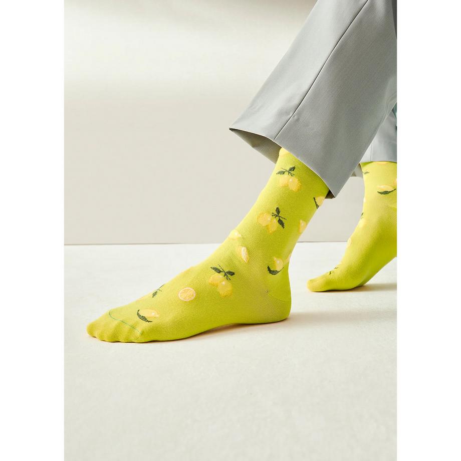 von Jungfeld Chaussettes Classiques Motif Citron  