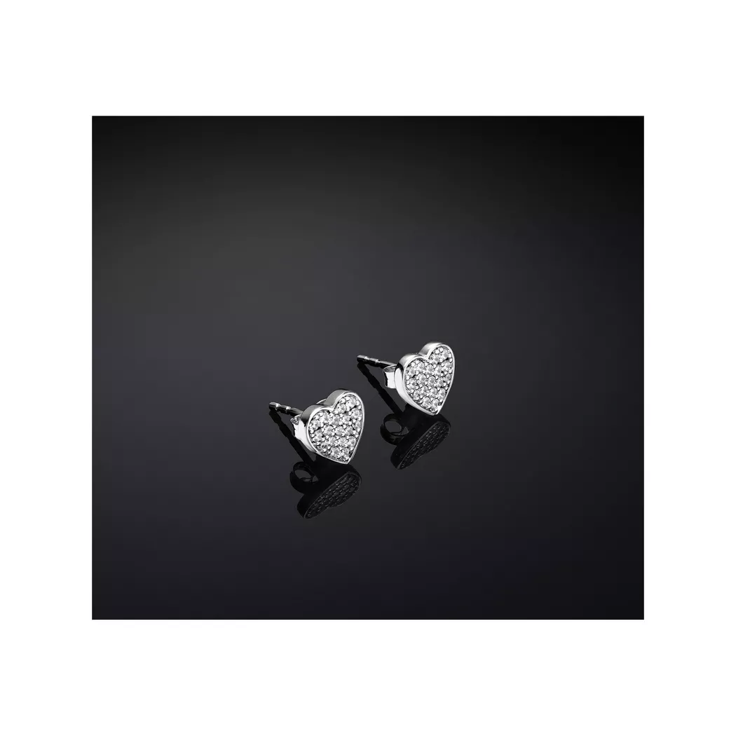 Chiara Ferragni - Ohrringe, Heart Studs, 14mm, Silber