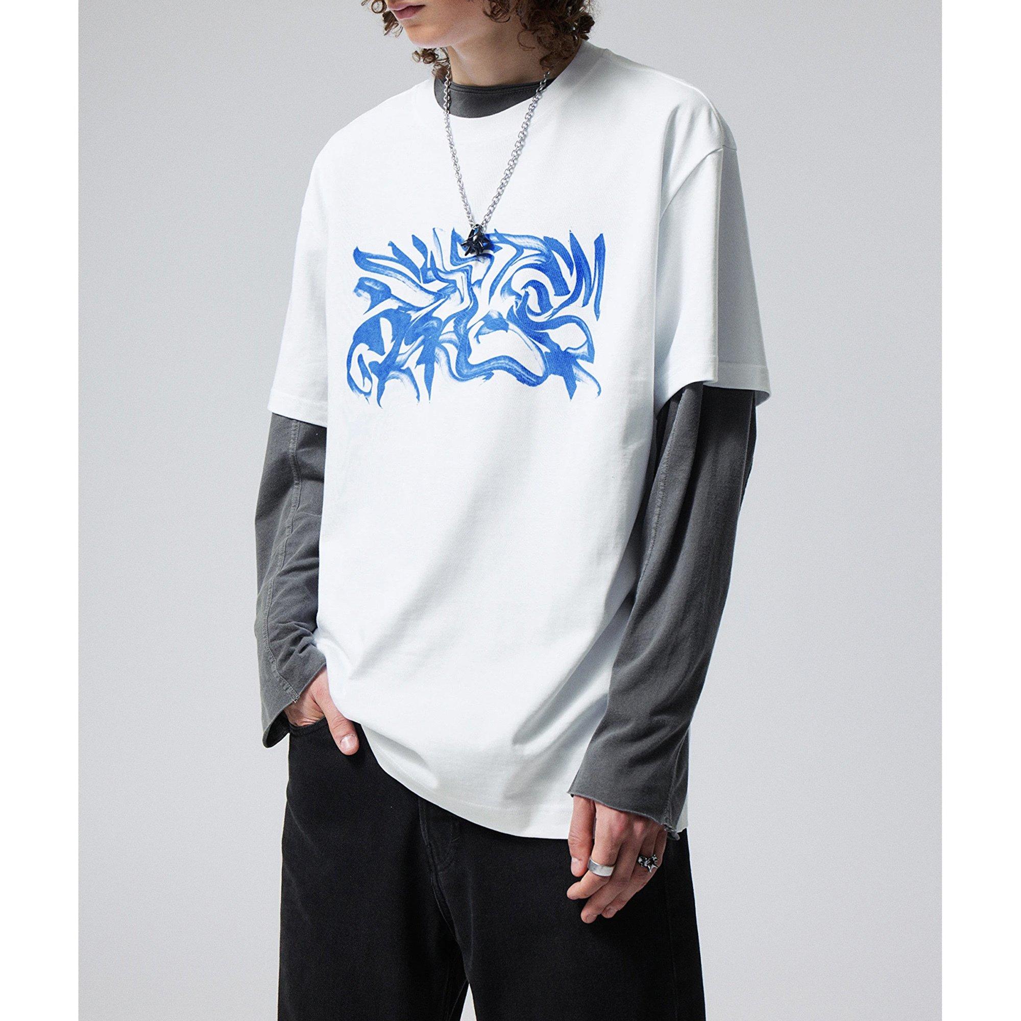 WEEKDAY Oversized Printed Graphic Tee T-Shirt 