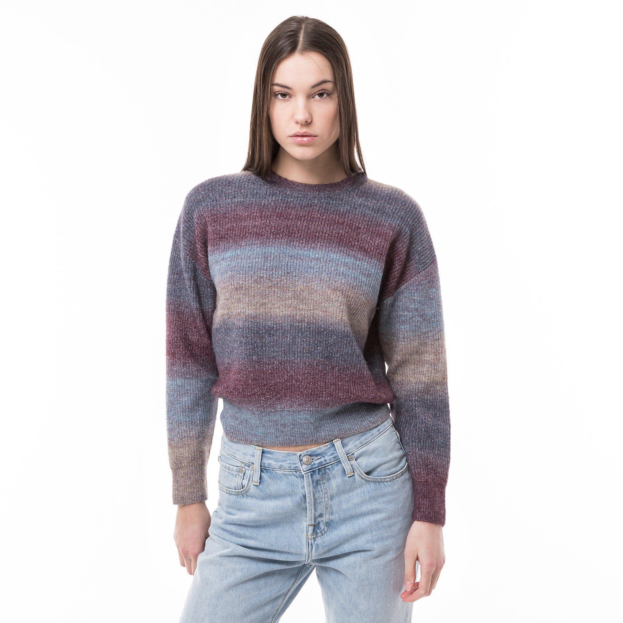 Image of Pullover, Rundhals, Langarm Damen Malvenfarben S