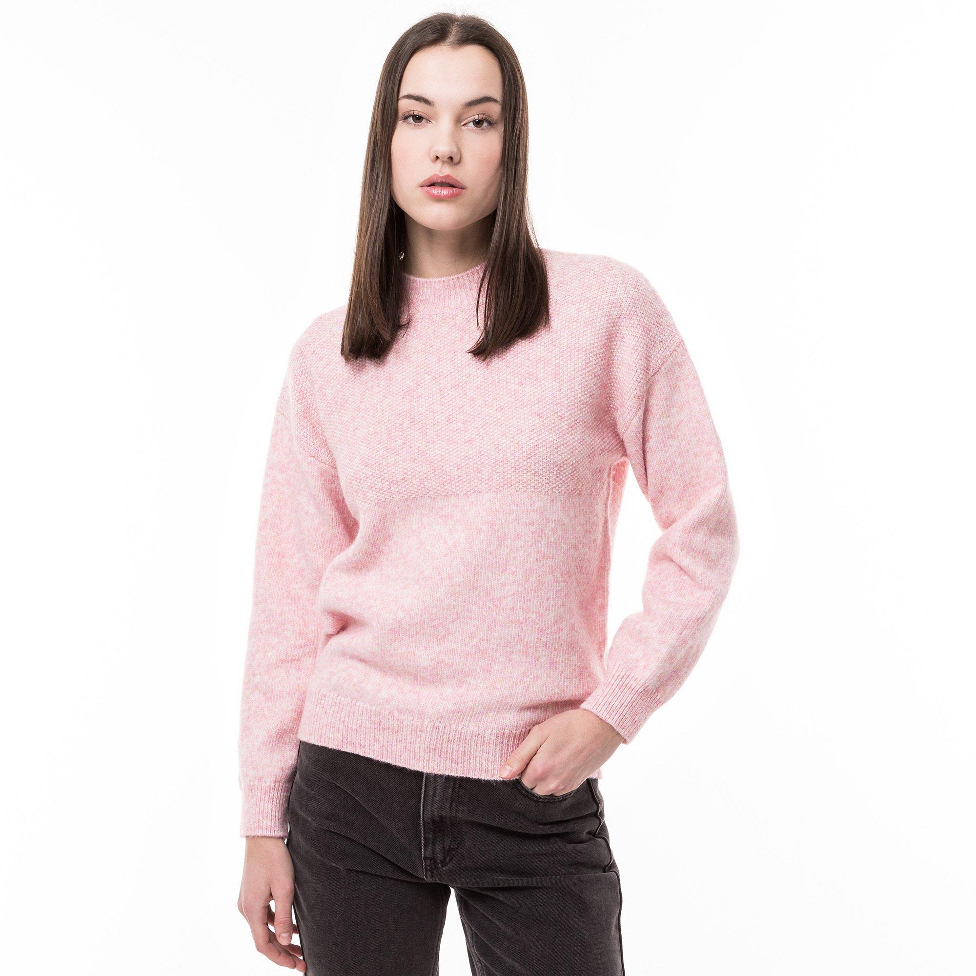 Image of Pullover, Rundhals, Langarm Damen Hellorange L