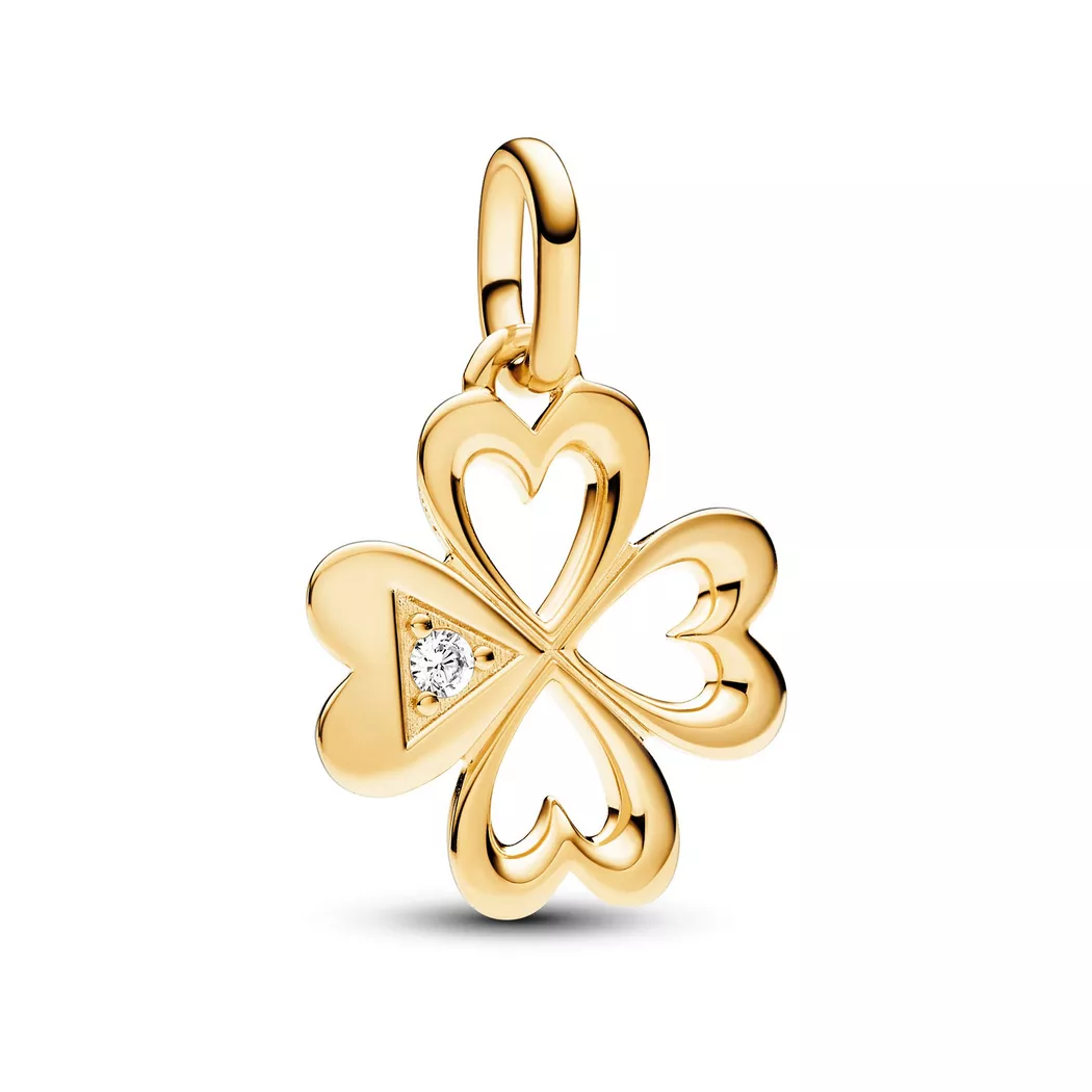Pandora Heart Four-leaf Clover medallion Charm