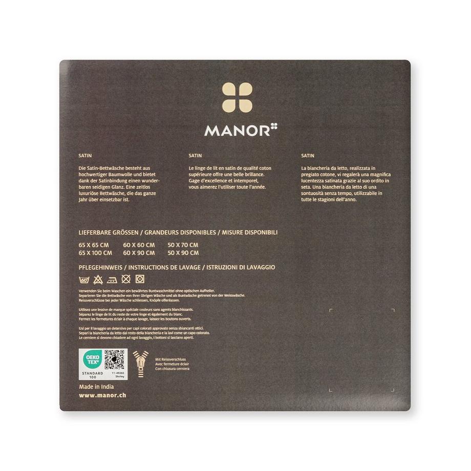 Manor Lara Taie d'oreiller en satin de coton  