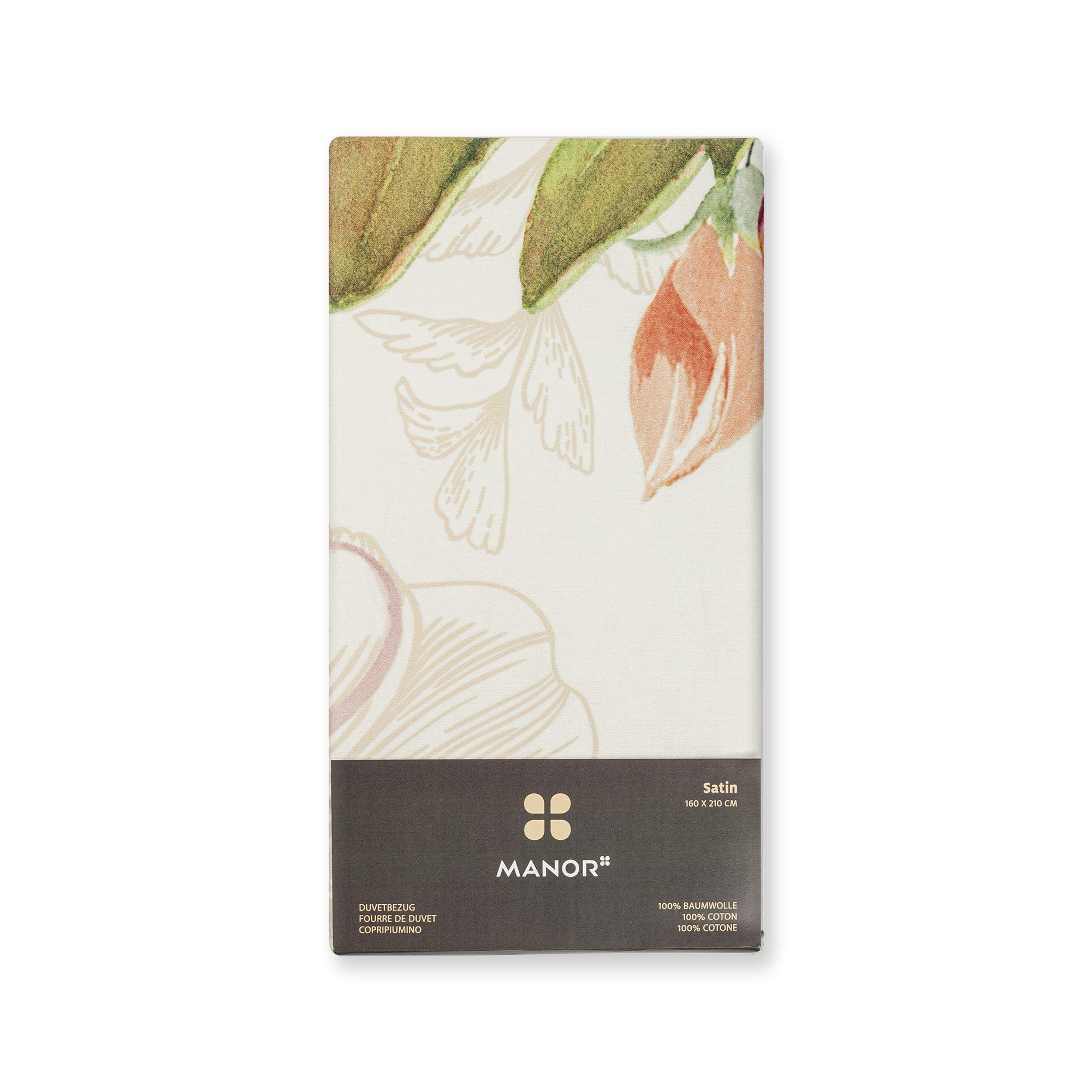 Manor Lara Copripiumino floreale in raso  