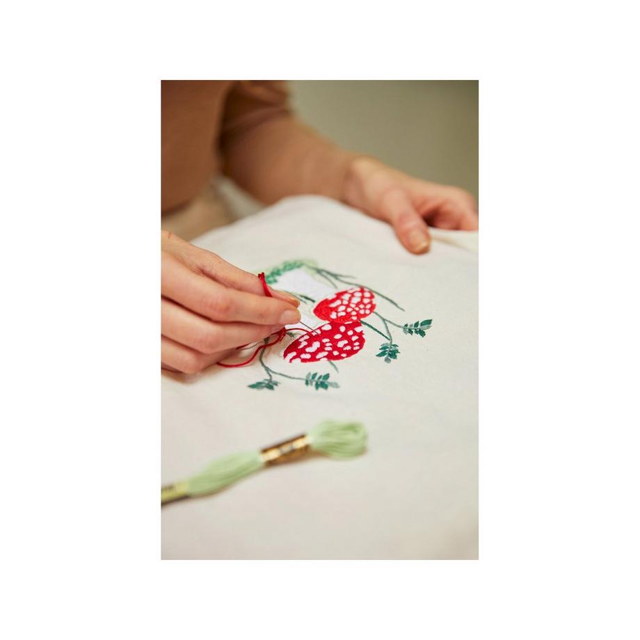 DMC Kit de broderie Sac à provisions motif champignon 