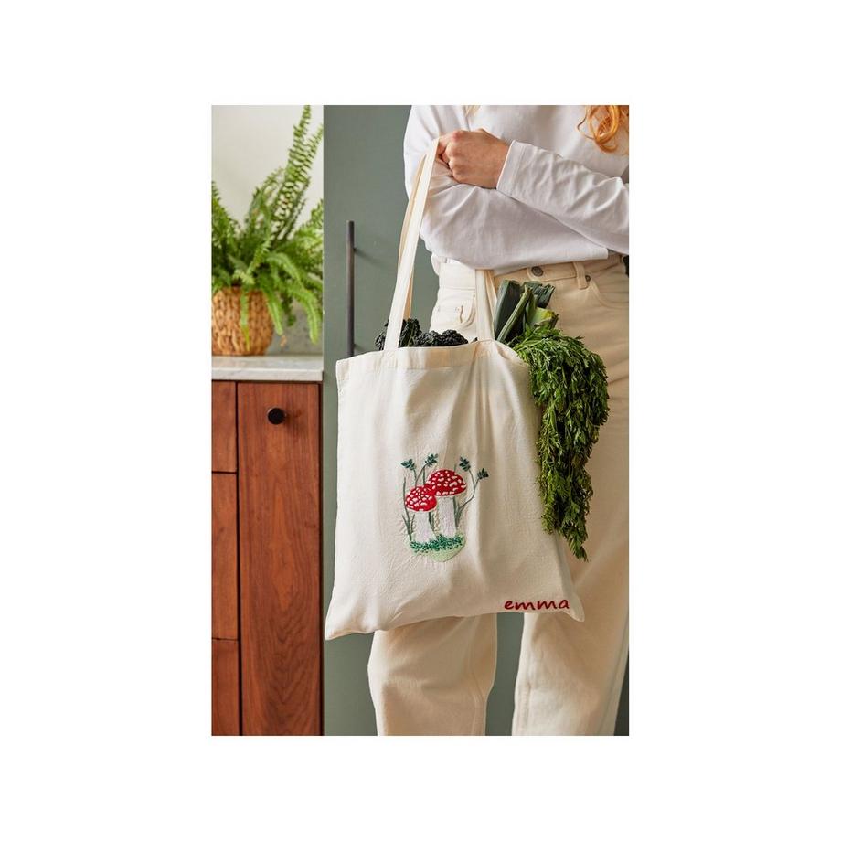 DMC Kit de broderie Sac à provisions motif champignon 