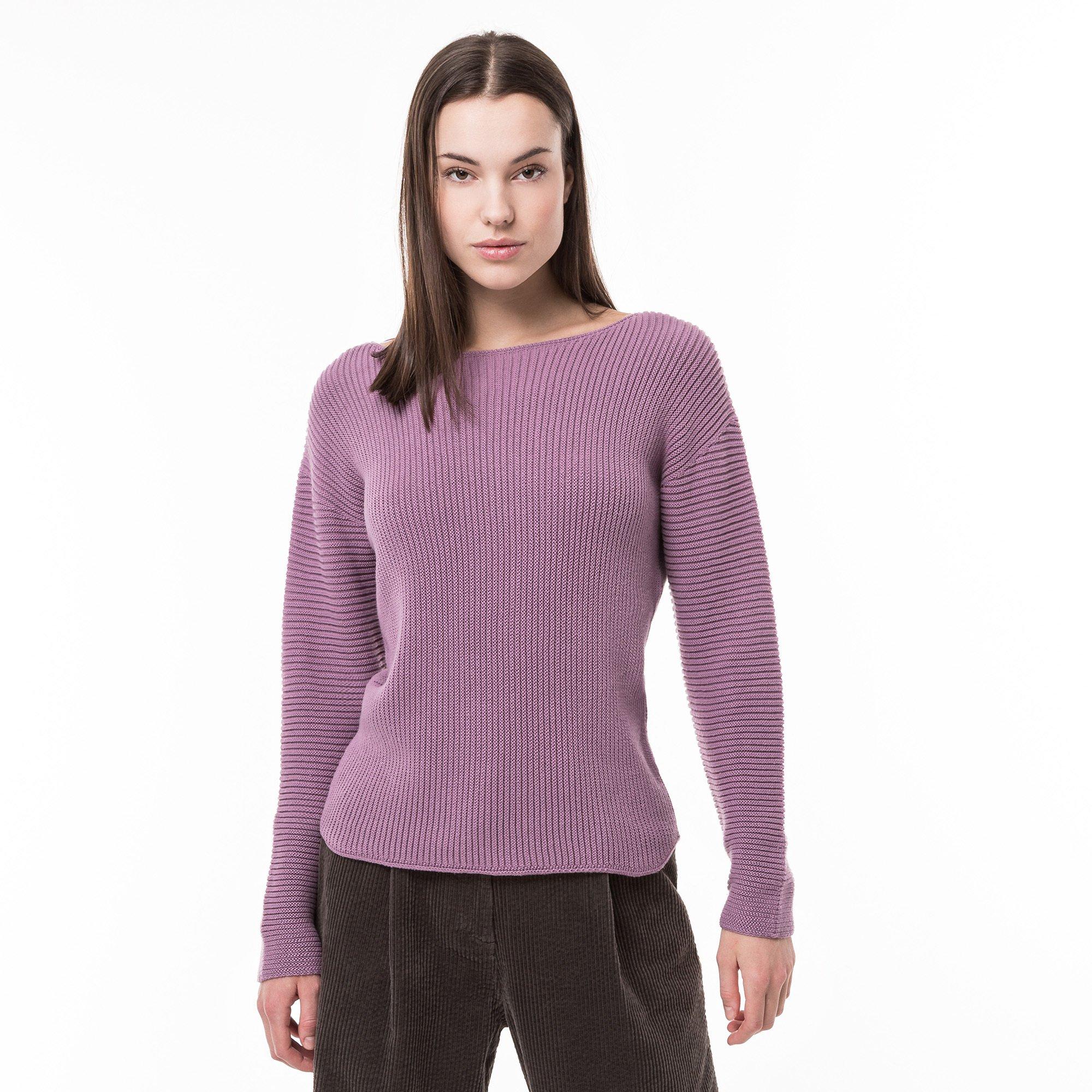Image of Pullover, Rundhals, Langarm Damen Malvenfarben XL