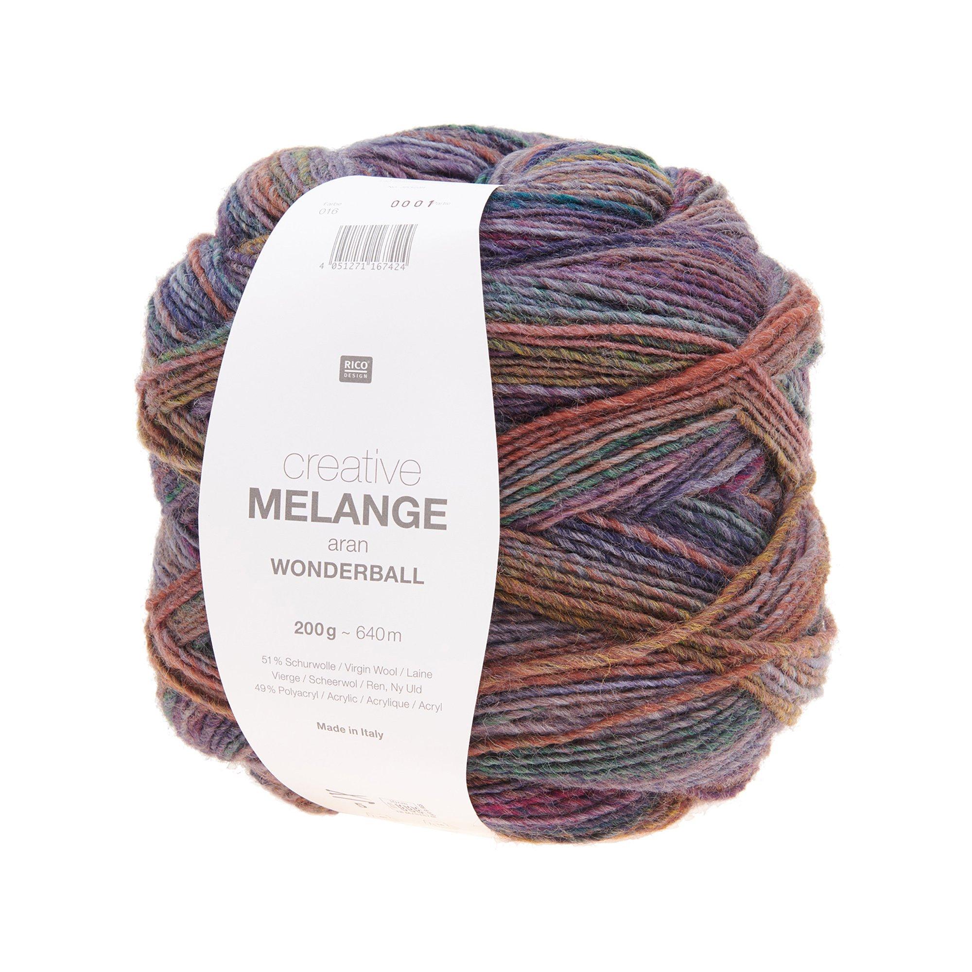 RICO-Design Handarbeitsgarn Melange aran Wonderball 