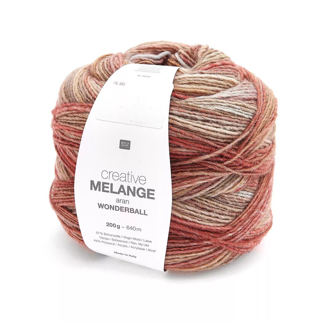 Rico Design Creative Melange aran Wonderball Oliv-Rost