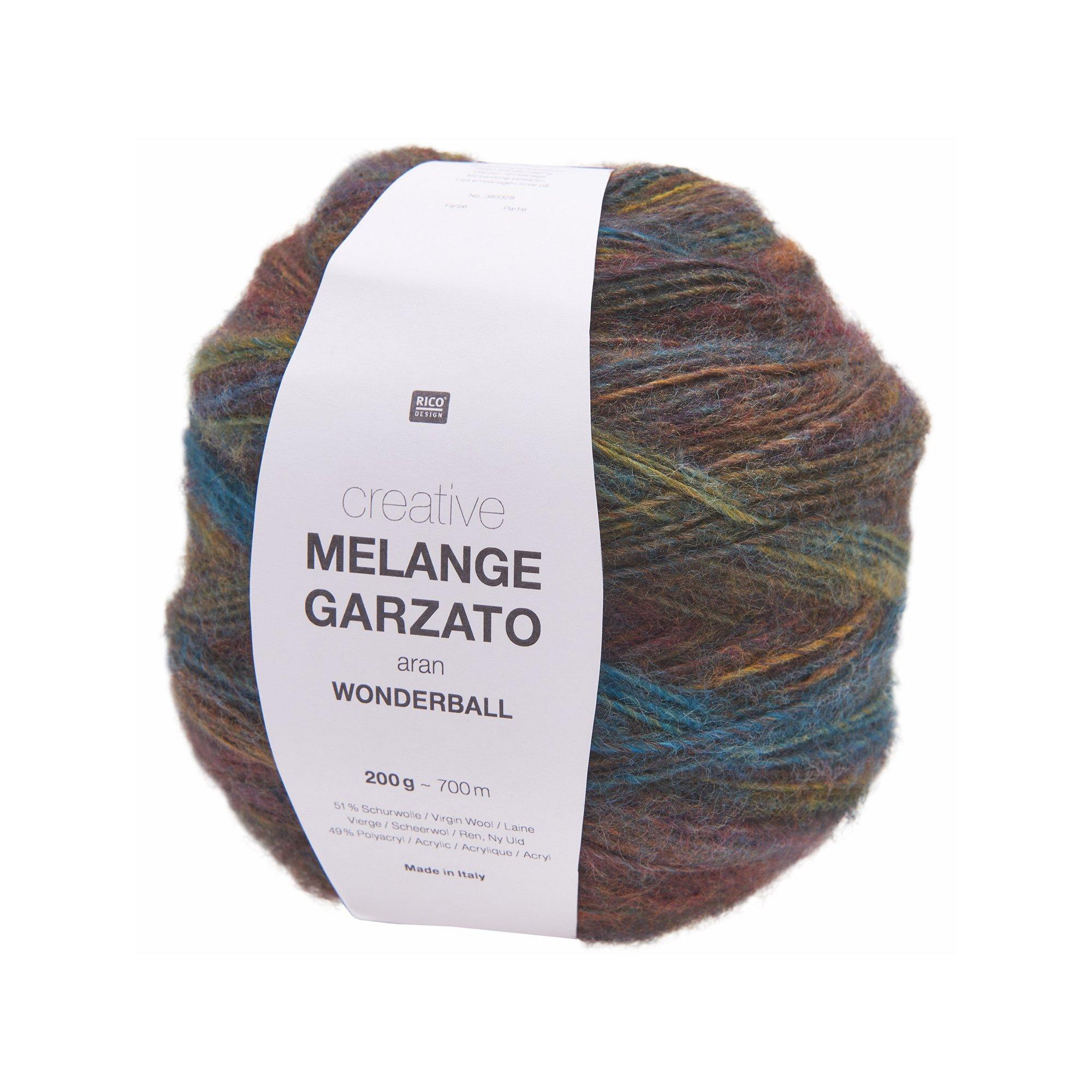 RICO-Design Fil pour travaux manuels Melange Garzato aran Wonderball 